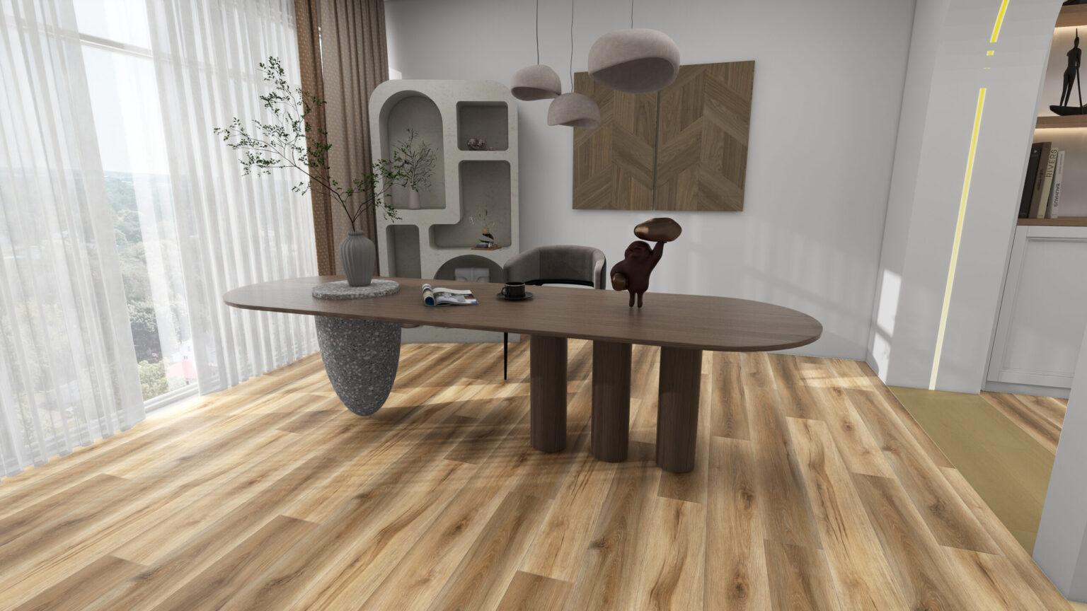 Interior room finished with Ultimate Floors plank flooring