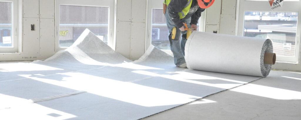 GenieMat sound control underlayment from Pliteq